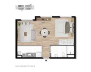 Planta Tipo Meio Loft